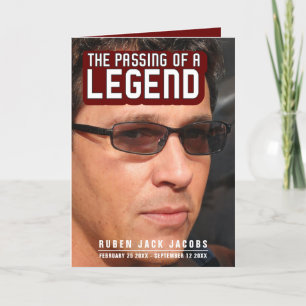 Pases de rojo de un programa de servicio funeral d