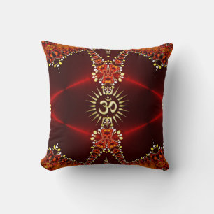 Pasión bohemia OM Cushion rojo profundo / almohada