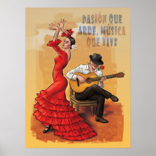 Pasión de Flamenco - Poster de arte español