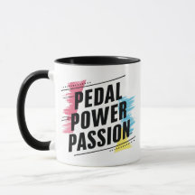 Pasión de potencia del pedal, tazas de ciclismo