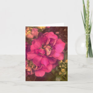 pasión rosa caliente tarjeta floral con cita bíbli