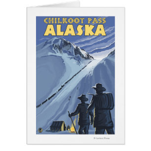 Paso Chilkoot, mineros de oro de Alaska