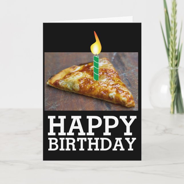 PASO DE CUMPLEAÑOS DE PIZZA CON TARJETA DE VELA (Anverso)