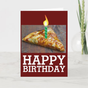 PASO DE CUMPLEAÑOS DE PIZZA CON TARJETA DE VELA