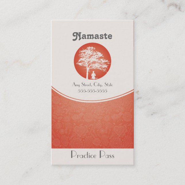 Paso de la clase de la tarjeta de visita de la (Anverso)