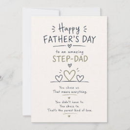 Paso Emocional Día del Padre Tarjeta Plana