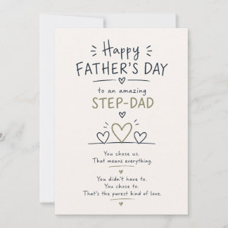 Paso Emocional Día del Padre Tarjeta Plana