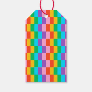 Pasos de arcoiris bloquean etiqueta de regalo - Ne