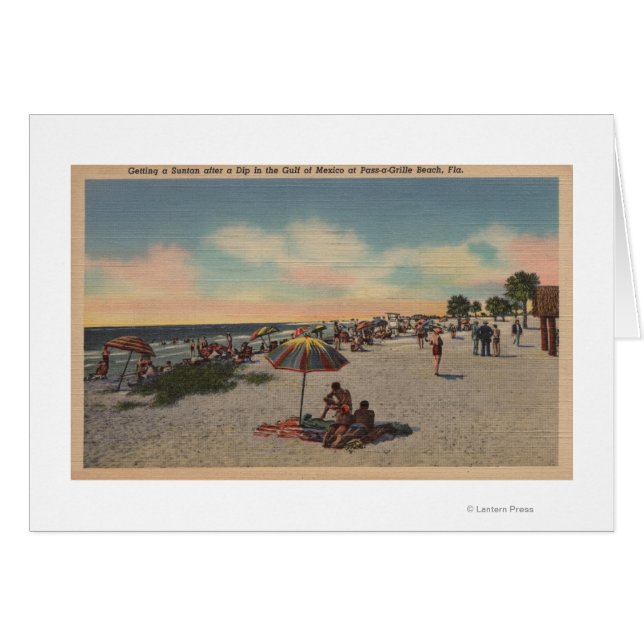 Pass-a-Grille Beach, Florida - Sunbathers on (Anverso (Horizontal))