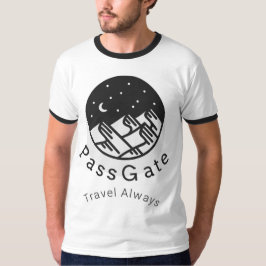 PassGate Travel - Camiseta de hombres blancos