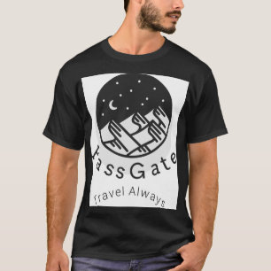 PassGate Travel: siempre camiseta de hombres negro