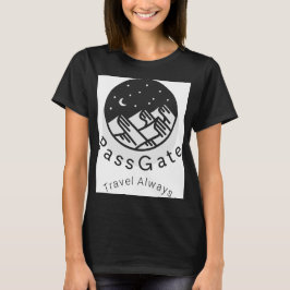 PassGate Travel: siempre camiseta negra de las muj