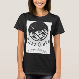 PassGate Travel: siempre camiseta negra de las muj
