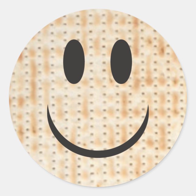 Passover Matzah Round Pegatina (Anverso)