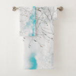 Pasta pálida Luz Azul Árbol Turquesa Brunch Cielo<br><div class="desc">Toallas de baño de tela azul turquesa pavimentada azul pálido para añadir a la colección. Un gran regalo / idea de regalo para todos los que aman vibraciones positivas felices,  diseño personalizado de objetos,  naturaleza,  tema orgánico,  colores suaves,  etc.</div>