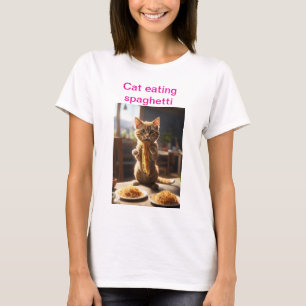 "Pasta Paws: Camiseta Spaghetti de gato"
