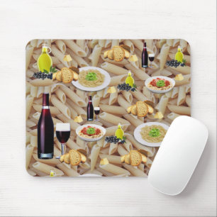 Pasta Red Wine Mouse Pad! Alfombrilla de ratón