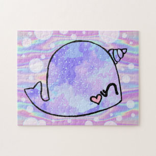 Pastel acuarela irlandés Narwhal rompecabezas