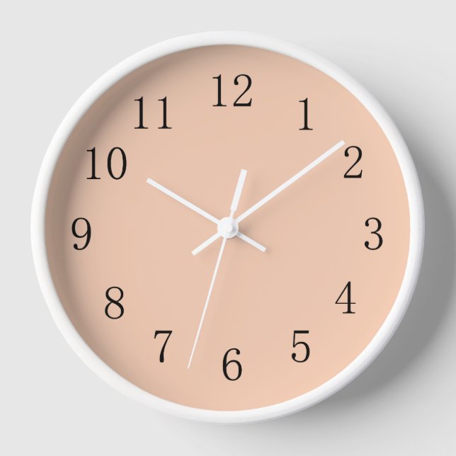 Pastel Apricot Kitchen reloj de pared (Anverso)
