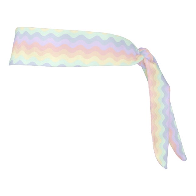 Pastel Arcoiris Waves Cabeza Atlética (Girar 90)