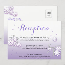 Pastel Aves bodas personalizado Tarjeta de recepci