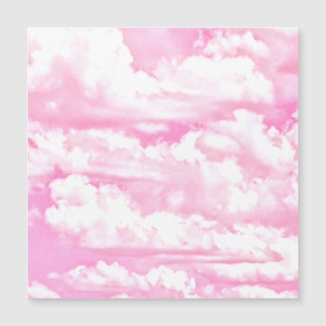 Pastel Baby Pink Happy Clouds Decoración (Anverso)