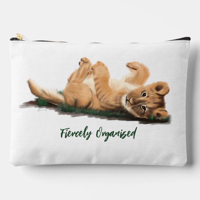 Pastel Bebé León Pequeña Bolsa Vida Silvestre Ador (Anverso)