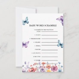 Pastel Bebé palabra scramble juego de ducha bebé