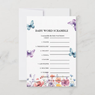 Pastel Bebé palabra scramble juego de ducha bebé