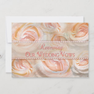 Pastel Belleza Renovando Votos Invitación - Rosas