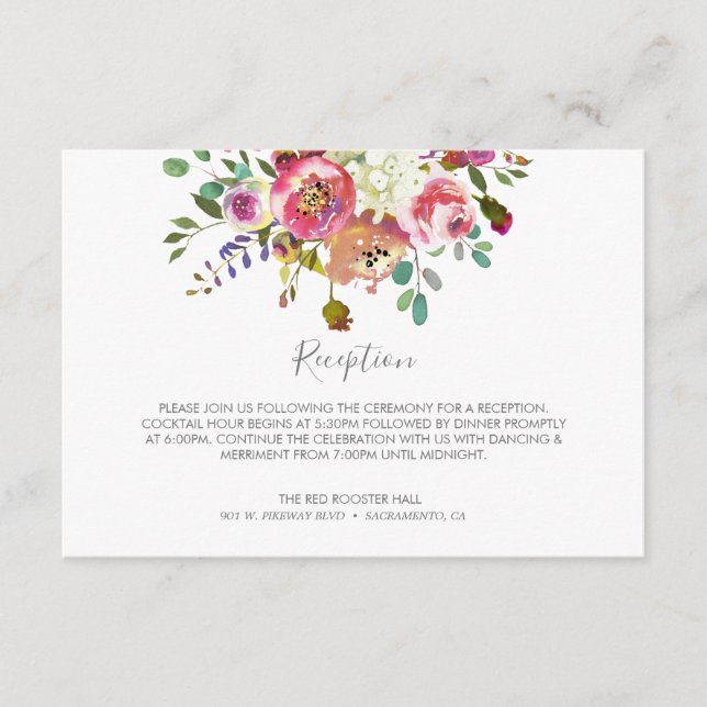 Pastel Blooms Fantasy Floral Wedding Recepcion (Anverso)