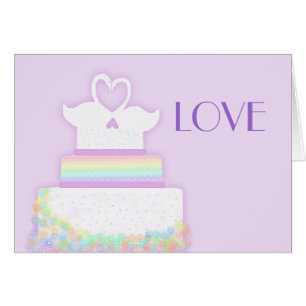 Pastel Boda Cake Swans