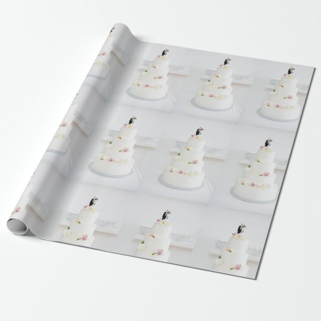 pastel boda - papel para envolver regalos (Desenrollado)