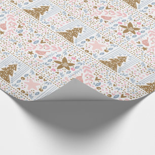 Pastel Bonitos Navidades regalo papel de envolvimi