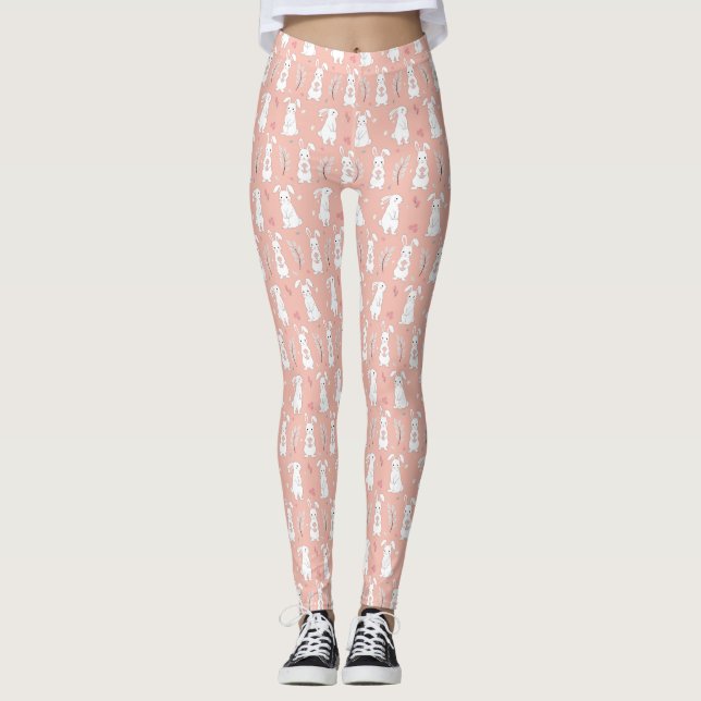 Pastel Bunny Easter Leggings (Anverso)