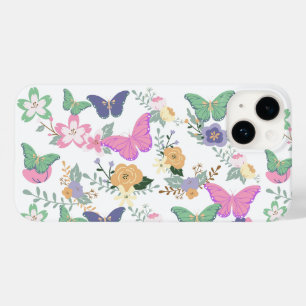 Pastel Butterflies Funda Floral-Mate iPhone 14