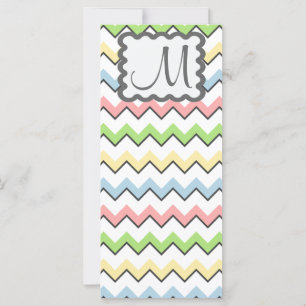 Pastel Chevron con un monograma de Shirley Taylor