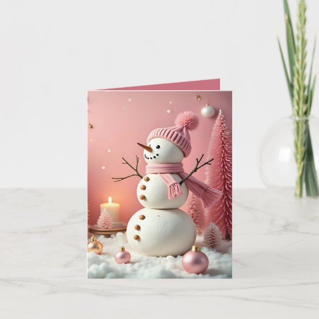 Pastel Christmas - Folded Note Card  (Anverso)
