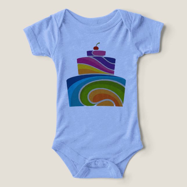 Pastel colorido Adorable Bella + Lactante (Diseño delantero )