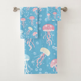 Pastel colors jellyfish pattern