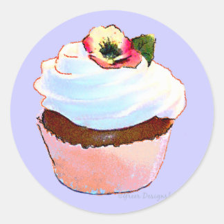 Pastel con Pegatinas de Diseño de Arte Pansy