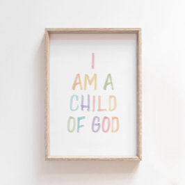 Pastel de acuarela Soy un niño de la impresión de