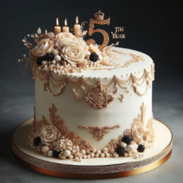 PASTEL DE ANIVERSARIO DE BODAS 5TO ELEGANTE