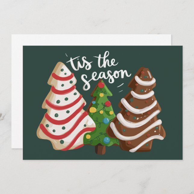 Pastel de Árbol de Navidad, Navidad (Anverso / Reverso)