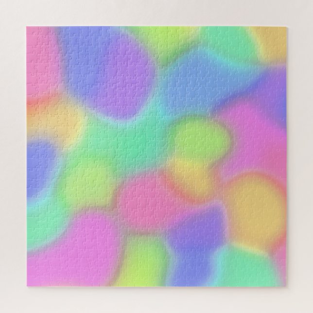 Pastel de arcoiris Blobs rompecabezas rompecabezas (Vertical)