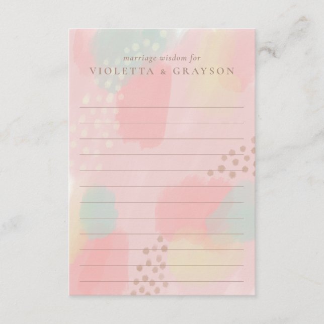 Pastel de arte moderno consejo matrimonial para la (Anverso)