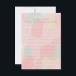 Pastel de arte moderno consejo matrimonial para la<br><div class="desc">Recopile palabras de sabiduría matrimonial de sus invitados bodas con estas magníficas tarjetas de consejo. Esta original obra de arte es una versión moderna del estilo de Memphis de los años 80, con una paleta de colores pastel. Fácil de personalizar. Elementos de coordinación disponibles. Obra de arte original de Debbie...</div>