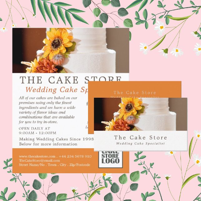 Pastel de Boda floral, publicidad de pastelería/ti (Subido por el creador)