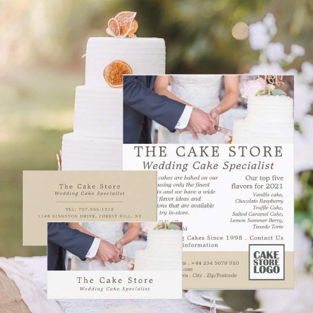 Pastel de boda, pastelería, publicidad en la tiend (Subido por el creador)