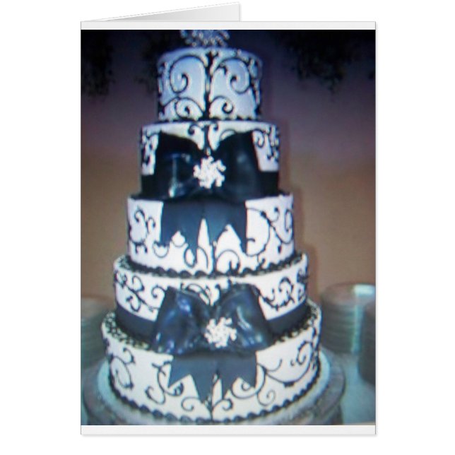pastel de bodas blanco y negro (Frente)
